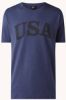 America Today T shirt Eamon met tekst marine online kopen