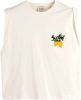 Scotch & Soda Mouwloos T shirt in biologische katoenblend met flock logoprint online kopen