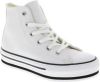 Converse Chuck Taylor All Star Platform EVA Hi leren sneakers met plateauzool wit/zwart online kopen