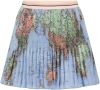 Nono Blauwe Plissé Rok Nulan World Map Short Plissee Skirt online kopen