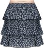 Nono Donkerblauwe Minirok Nika 3 Layered Short Skirt online kopen