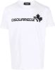 Dsquared2 White Maple t shirt , minimal design ideal for an everyday minimal look Dsquared2, Wit, Heren online kopen
