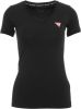 Guess T shirts Short Sleeve V neck Mini Triangle Tee Zwart online kopen