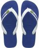 Havaianas Slippers Brasil Logo 4110850.2711.M19 Blauw / Wit maat 43/44 online kopen