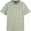 Scotch & Soda Groene T shirt Melange Crewneck Jersey T shirt online kopen
