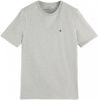 Scotch & Soda basic T shirt met biologisch katoen grey melange online kopen