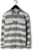 Scotch & Soda Blauwe Overshirt Regular fit Basket Weave Gradient Stripe Shirt online kopen