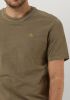 Scotch & Soda Khaki T shirt Garment Dye Logo Embroidery Tee online kopen