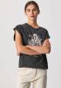 Pepe Jeans Shirt met korte mouwen CAROLINE met stoere frontprint en merkopschrift in een cool design online kopen