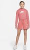 Nike Sportswear Club Korte hoodie van sweatstof voor meisjes Pink Salt/White Kind online kopen