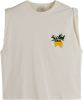 Scotch & Soda Mouwloos T shirt in biologische katoenblend met flock logoprint online kopen
