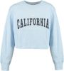 America Today Junior cropped sweater Liv Jr met printopdruk lichtblauw online kopen