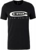 G-Star Graphic logo 4 t shirt D15104 336 6484 G star, Zwart, Heren online kopen