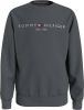 Tommy Hilfiger sweater van biologisch katoen donkergroen online kopen
